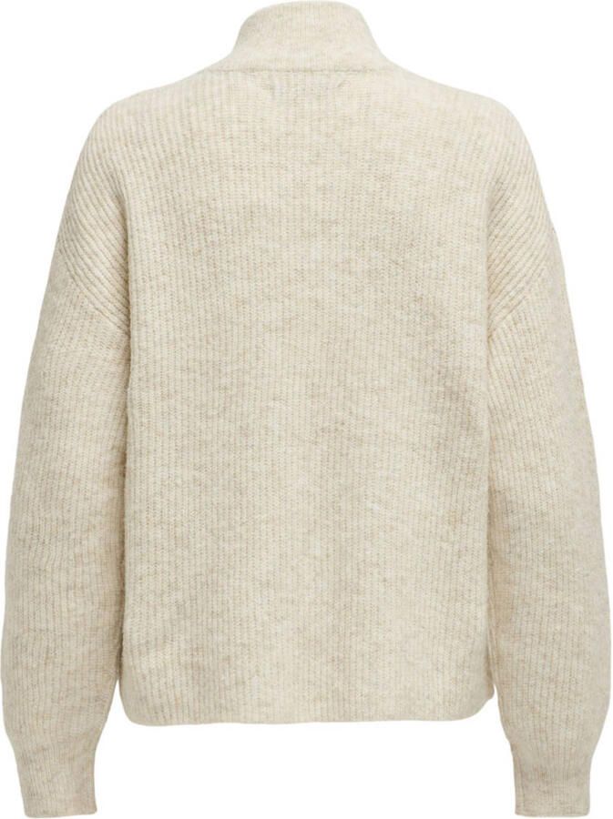 Only Gebreide trui ONLTOKYO SOLID L S ZIP PULLOVER KNT NOOS - Foto 3