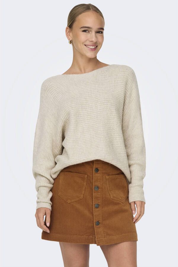 Only Regular fit gebreide pullover met vleermuismouwen model 'DANIELLA' - Foto 3