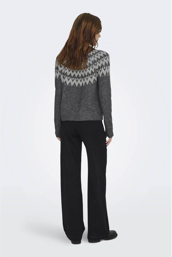 Only Regular fit gebreide pullover met Noors motief model 'FRY' - Foto 2
