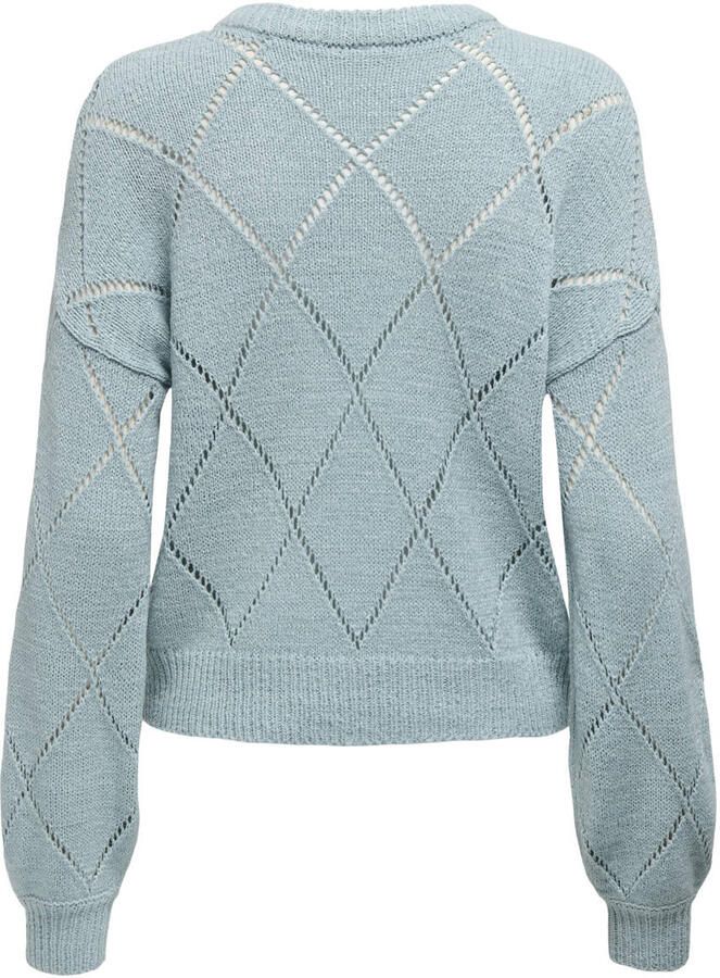 Only Comfort fit gebreide pullover met broderie anglaise model 'GEENAS'