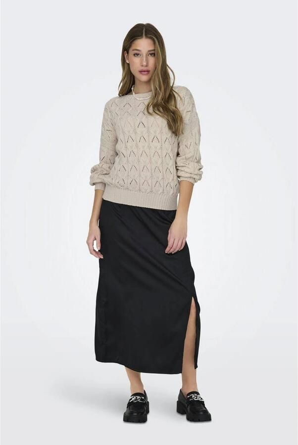Only Relaxed fit gebreide pullover met kabelpatroon model 'BRYNN' - Foto 3