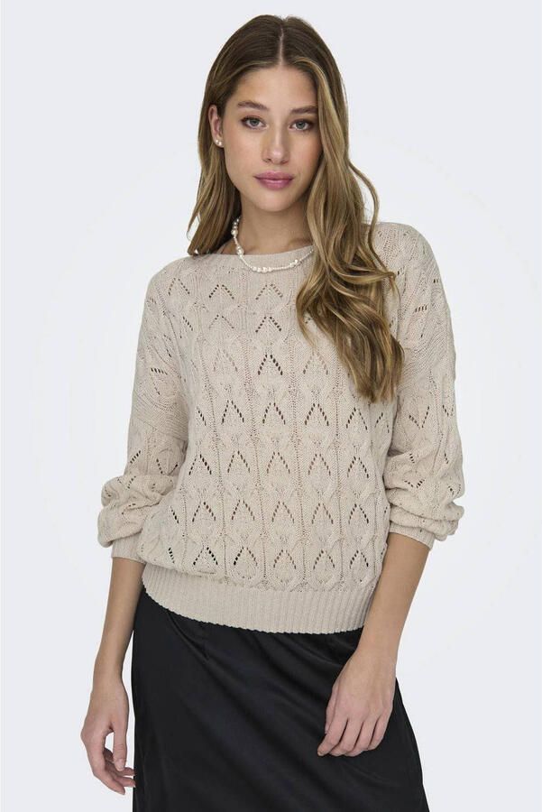 Only Relaxed fit gebreide pullover met kabelpatroon model 'BRYNN'