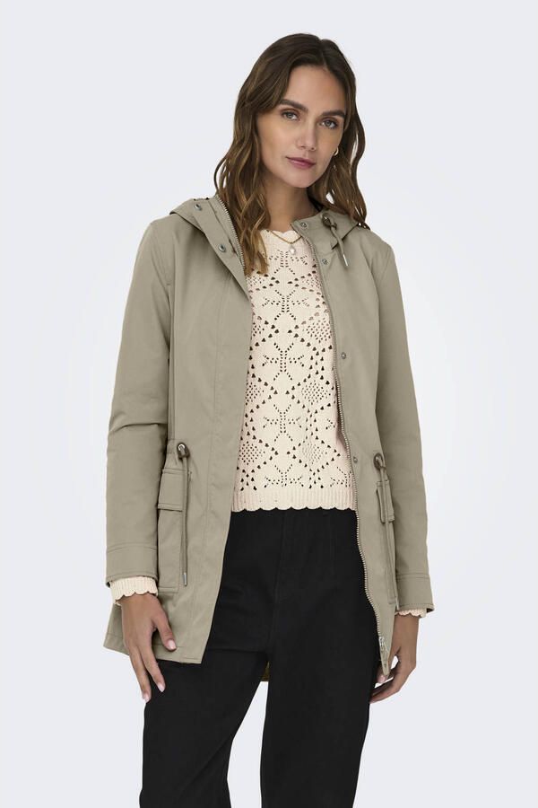 Only Beige Button-Up Blazer met Zakken Beige Dames - Foto 2