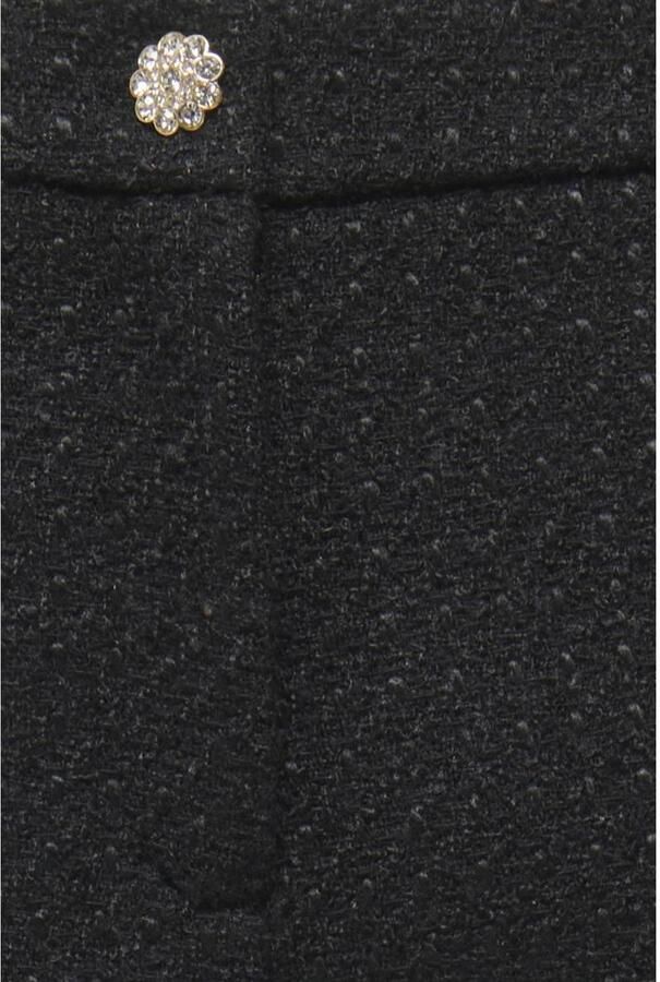 ONLY tweed wide leg casual short zwart - Foto 2