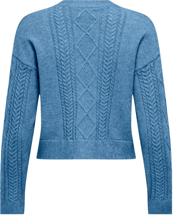 Only Regular fit gebreid jack van viscosemix model 'FIA' - Foto 2