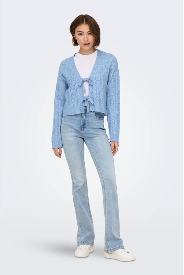 Only Regular fit gebreid jack van viscosemix model 'FIA'