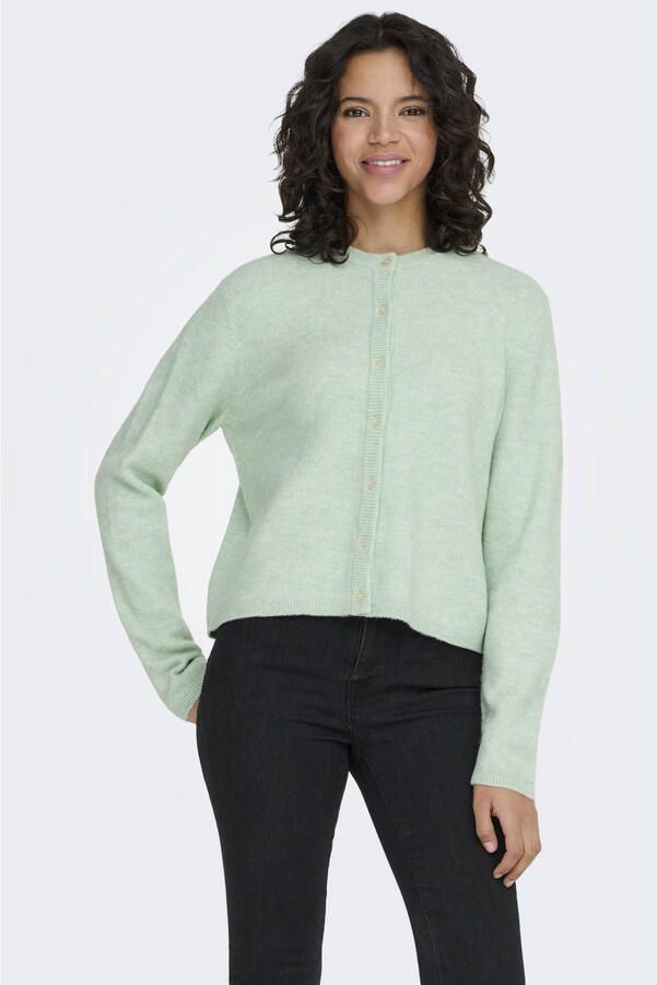 Only Regular fit gebreid jack met enkelrijige knoopsluiting Model 'SIMONI'