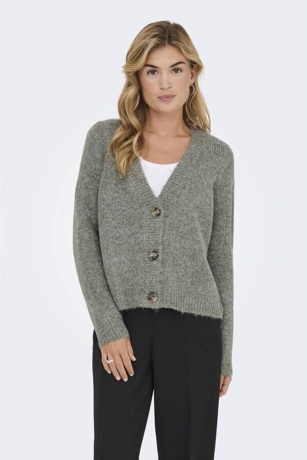 Only Loose fit gebreid jack met V-hals model 'ZOEY'