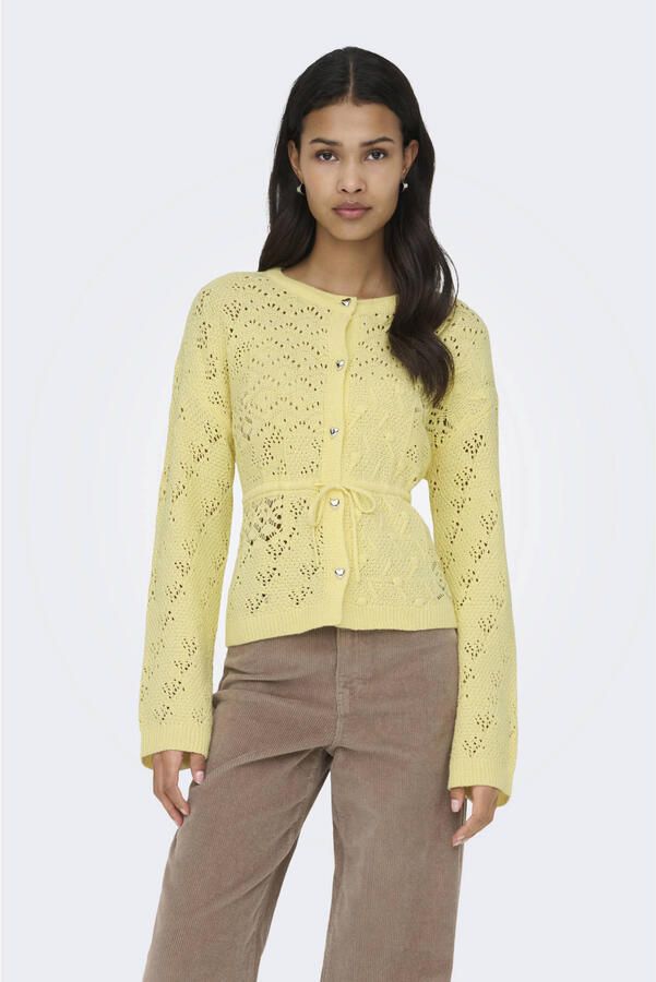ONLY vest geel gebreid