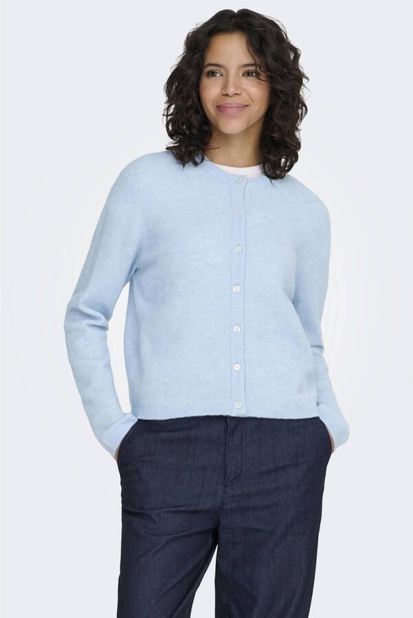 Only Regular fit gebreid jack met enkelrijige knoopsluiting Model 'SIMONI'
