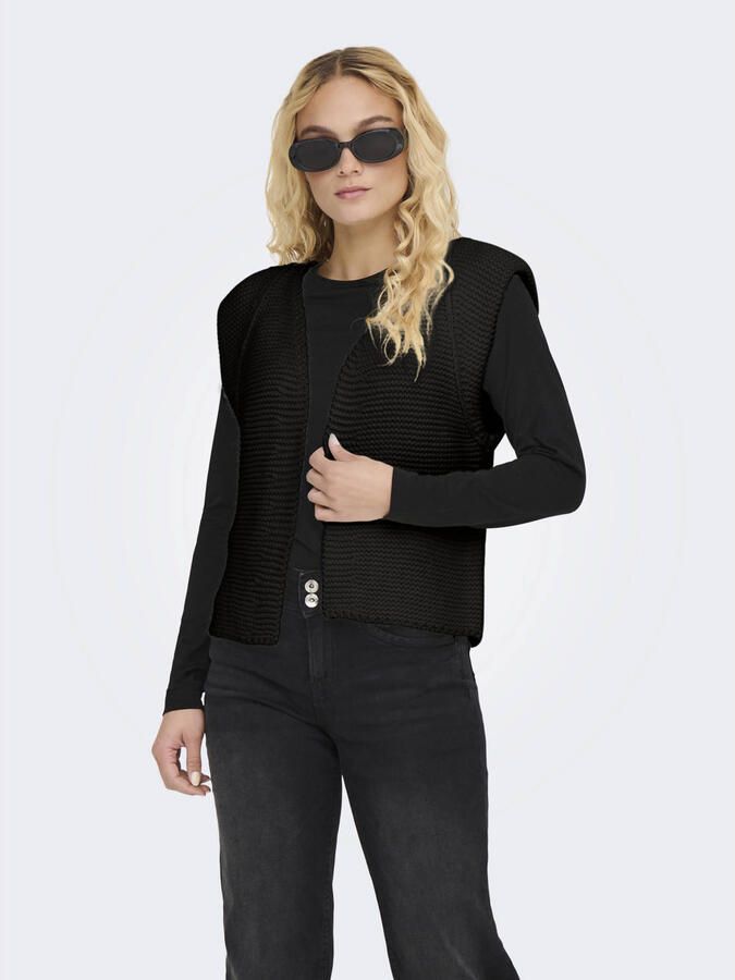 Only Sleeveless Knitwear Zwart Dames