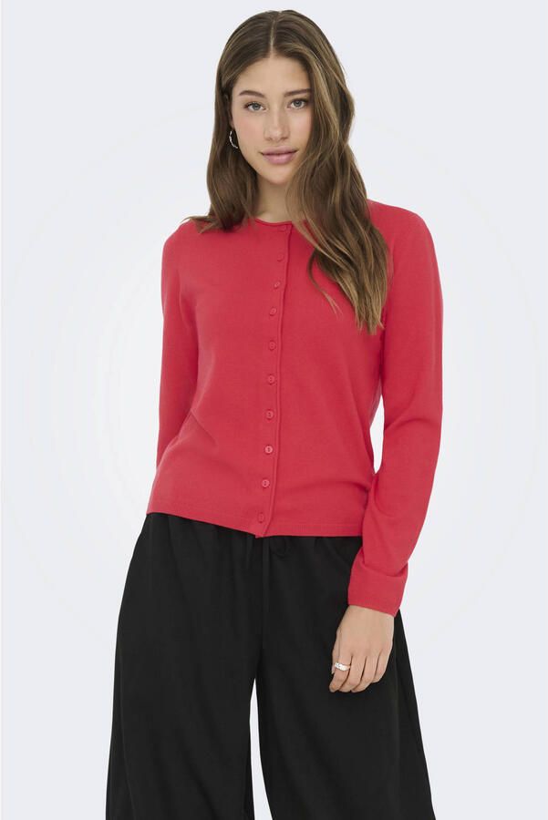 ONLY vest rood gebreid