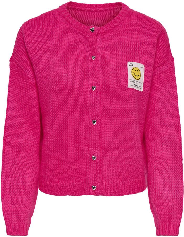 ONLY vest roze gebreid