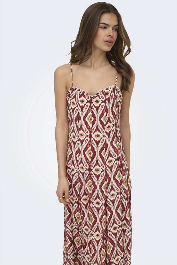ONLY viscose maxi zomerjurk met print rood