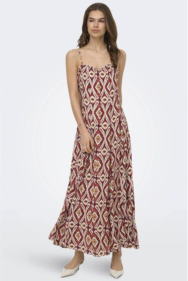 ONLY viscose maxi zomerjurk met print rood - Foto 3