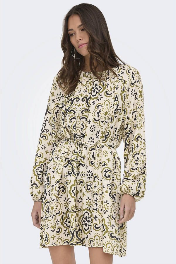 ONLY viscose mini jurk met print meerkleurig