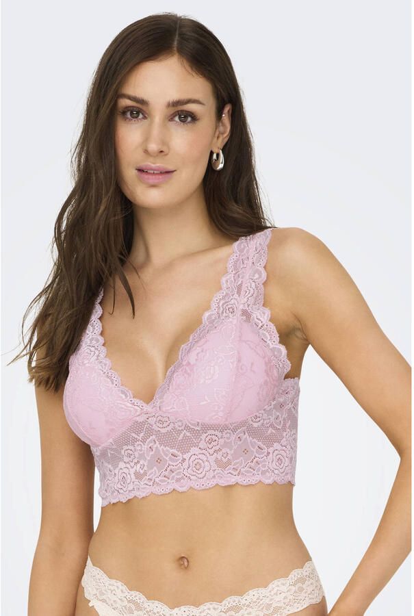 ONLY voorgevormde bralette ONLCHLOE lichtroze