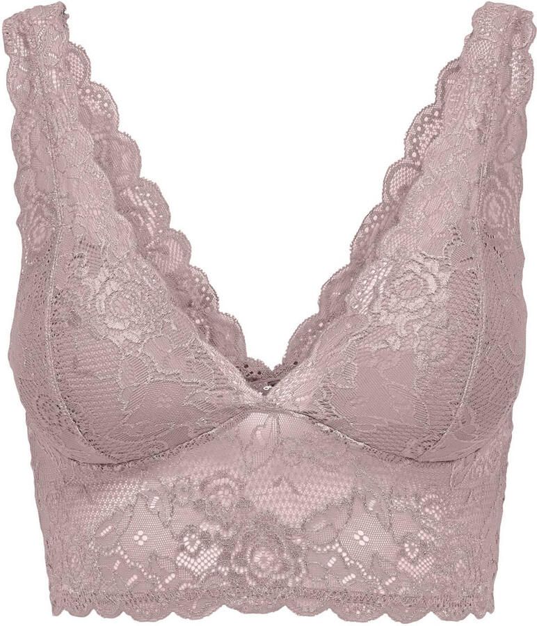 ONLY voorgevormde bralette ONLCHLOE mauve
