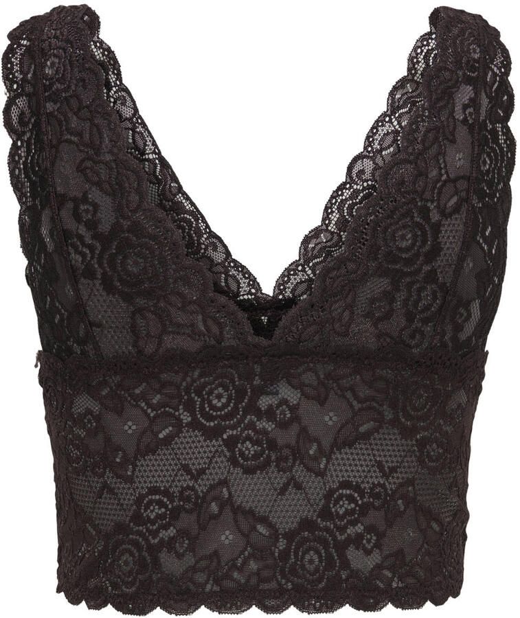 ONLY voorgevormde kanten bralette donkerbruin
