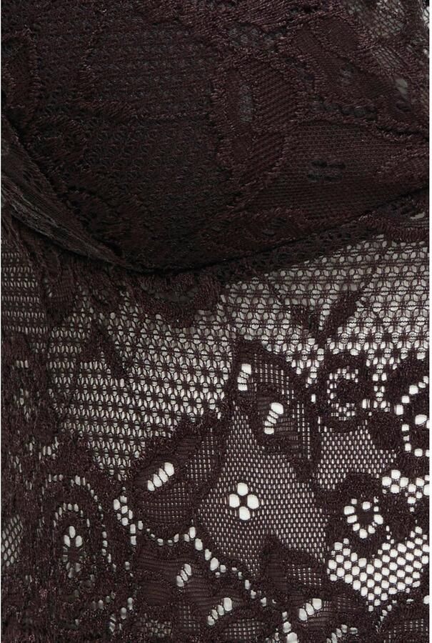 ONLY voorgevormde kanten bralette donkerbruin - Foto 2