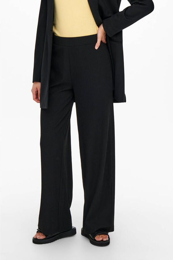 Only Jerseybroek ONLEMMA – Wijde broek met elastiek en zachte ribkwaliteit - Foto 2