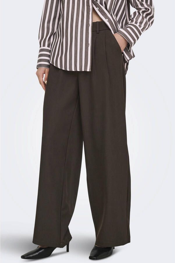 ONLY wide leg casual broek bruin