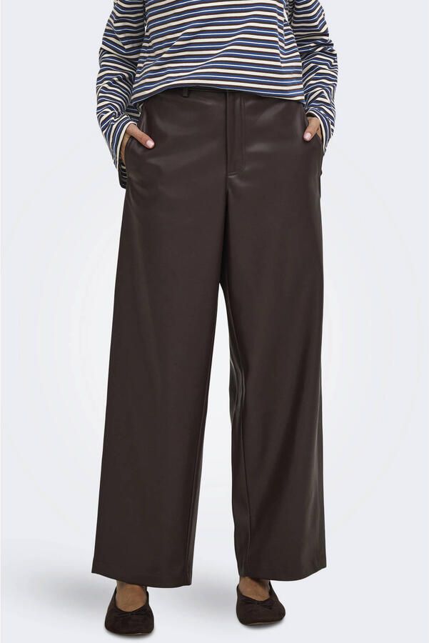Only Broek Neli Faux Barrel Trousers Chocolate Torte
