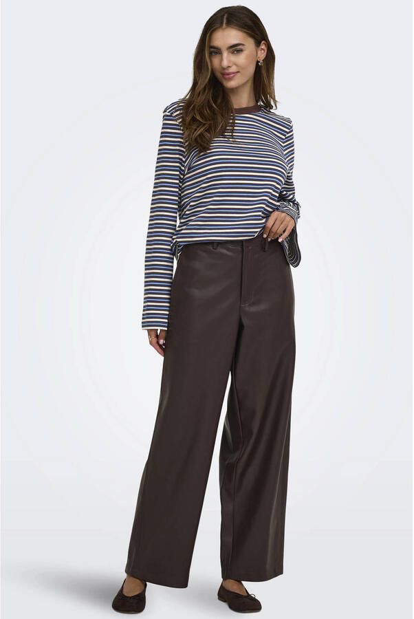 Only Broek Neli Faux Barrel Trousers Chocolate Torte - Foto 2