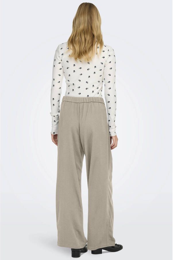 ONLY wide leg high waist broek beige - Foto 2