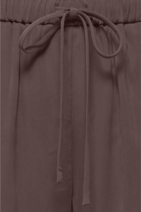 ONLY wide leg high waist broek bruin - Foto 2