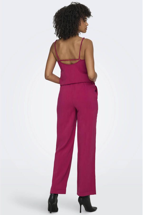 ONLY wide leg high waist broek roze - Foto 3