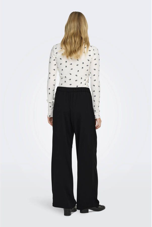 ONLY wide leg high waist broek zwart - Foto 2