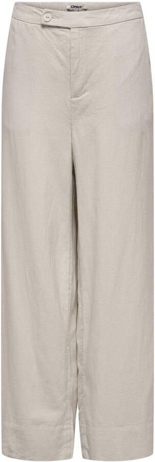 ONLY wide leg high waist casual broek beige - Foto 2