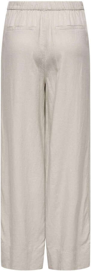 ONLY wide leg high waist casual broek beige