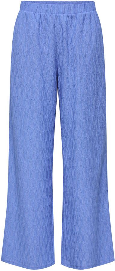ONLY wide leg high waist casual broek blauw