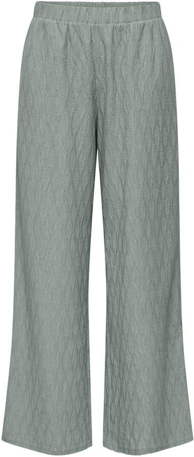 ONLY wide leg high waist casual broek lichtgroen