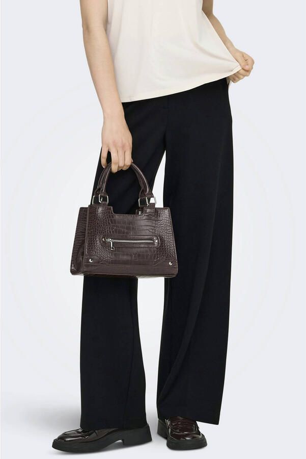 ONLY wide leg high waist casual broek zwart