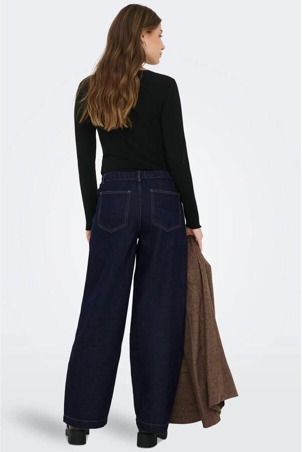 ONLY wide leg jeans dark blue denim - Foto 2