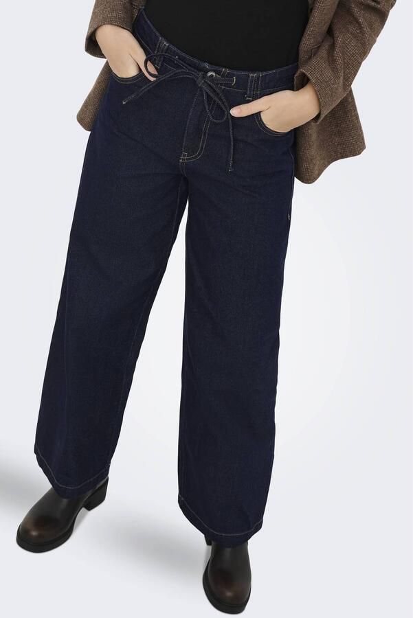 ONLY wide leg jeans dark blue denim - Foto 3