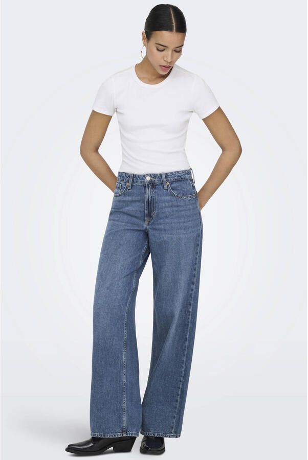 ONLY wide leg jeans medium blue denim - Foto 2
