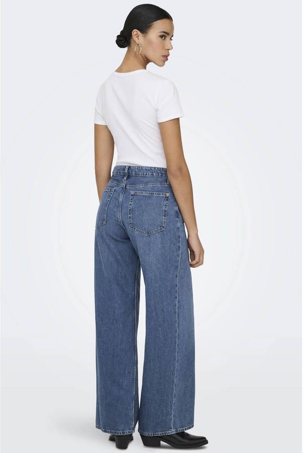 ONLY wide leg jeans medium blue denim - Foto 3