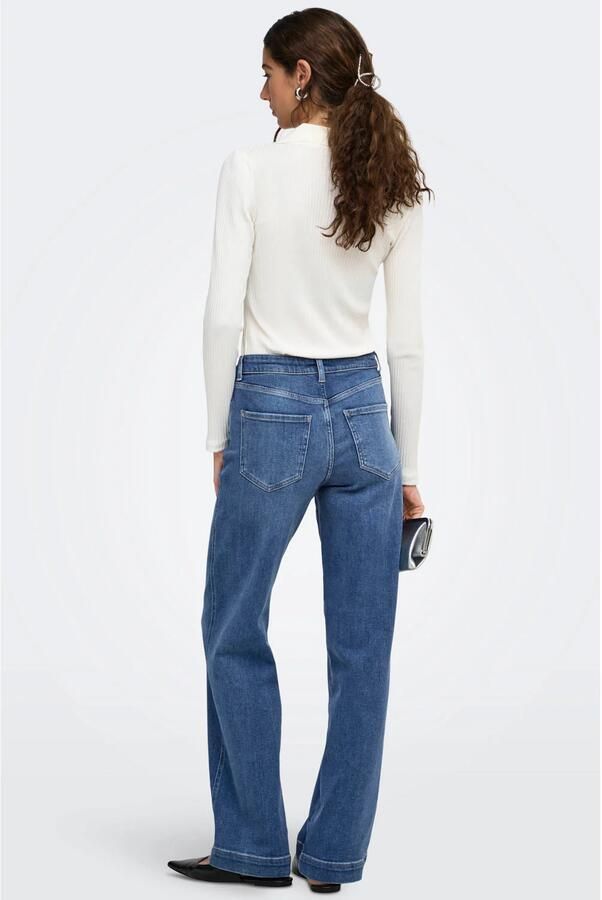 ONLY wide leg jeans middelblauw - Foto 3