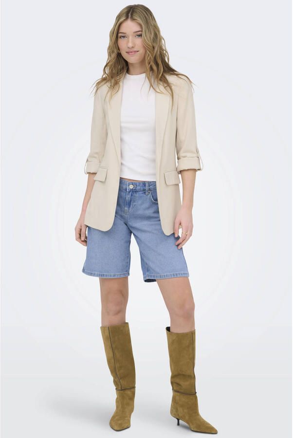 ONLY wide leg low waist denim short light blue denim - Foto 3
