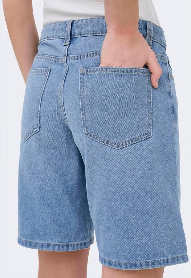 ONLY wide leg low waist denim short light blue denim - Foto 2