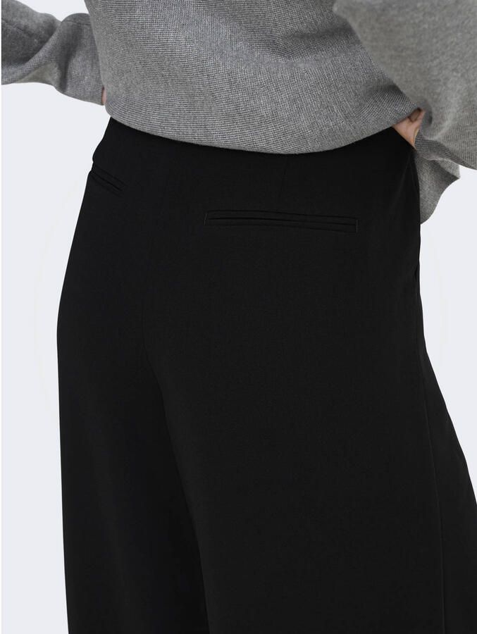 ONLY wide leg pantalon met plooien zwart - Foto 2