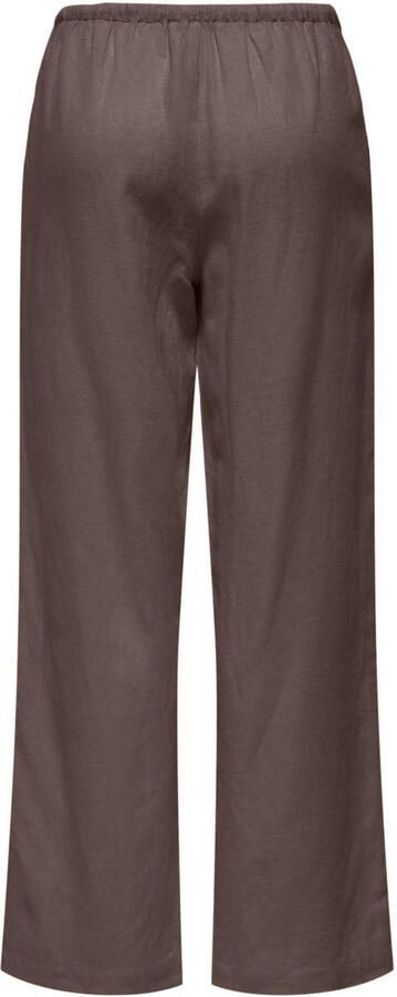 ONLY wide leg regular waist casual broek bruin - Foto 2