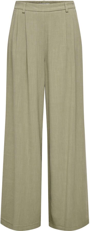 ONLY wide leg regular waist casual broek groen