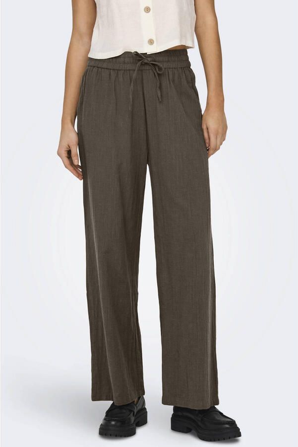 ONLY wide leg regular waist casual broek