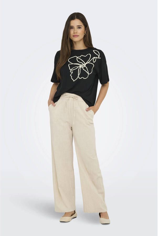 Only Comfortbroek ONLTIZANA COTTON LOOSE PANTS WVN