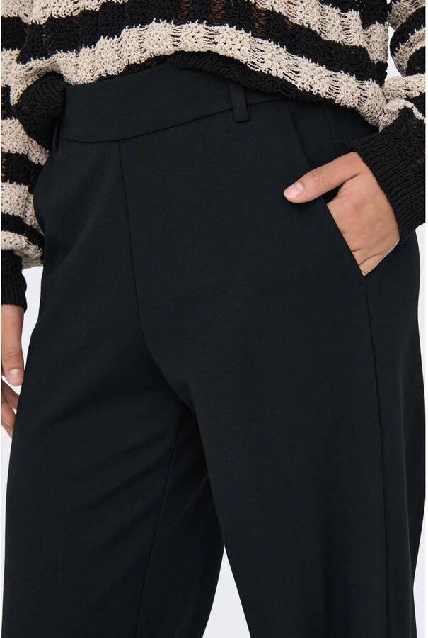 Only Straight leg pantalon met brede tailleband model 'POPTRASH'